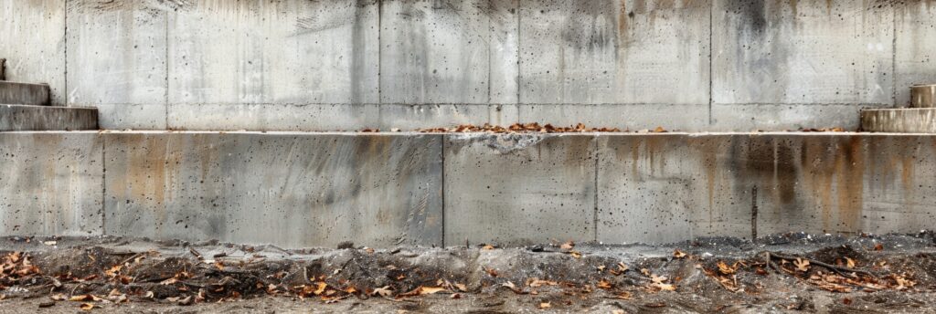 Concrete block retaining wall