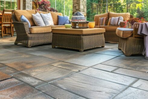 Moun Vernon House Concrete Patio